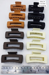 Impression Stylish Colored Plastic Hair Clutcher (Pack of 12)